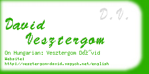 david vesztergom business card